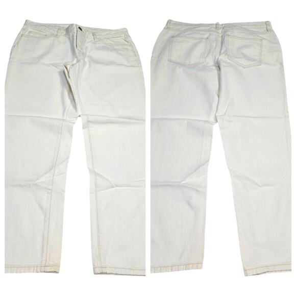 LOFT Mid Rise Boyfriend Jean in Natural White Cream Size 30 10 - Picture 8 of 11